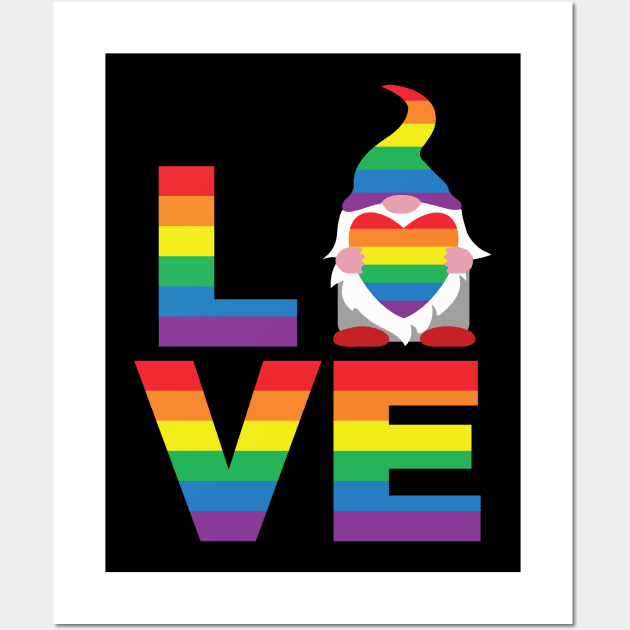 LGBT Valentine Gnomes Gift Wall Art by Salt88